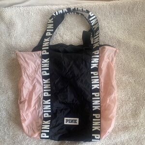 PINK Victoria's Secret Pink and Black Tote